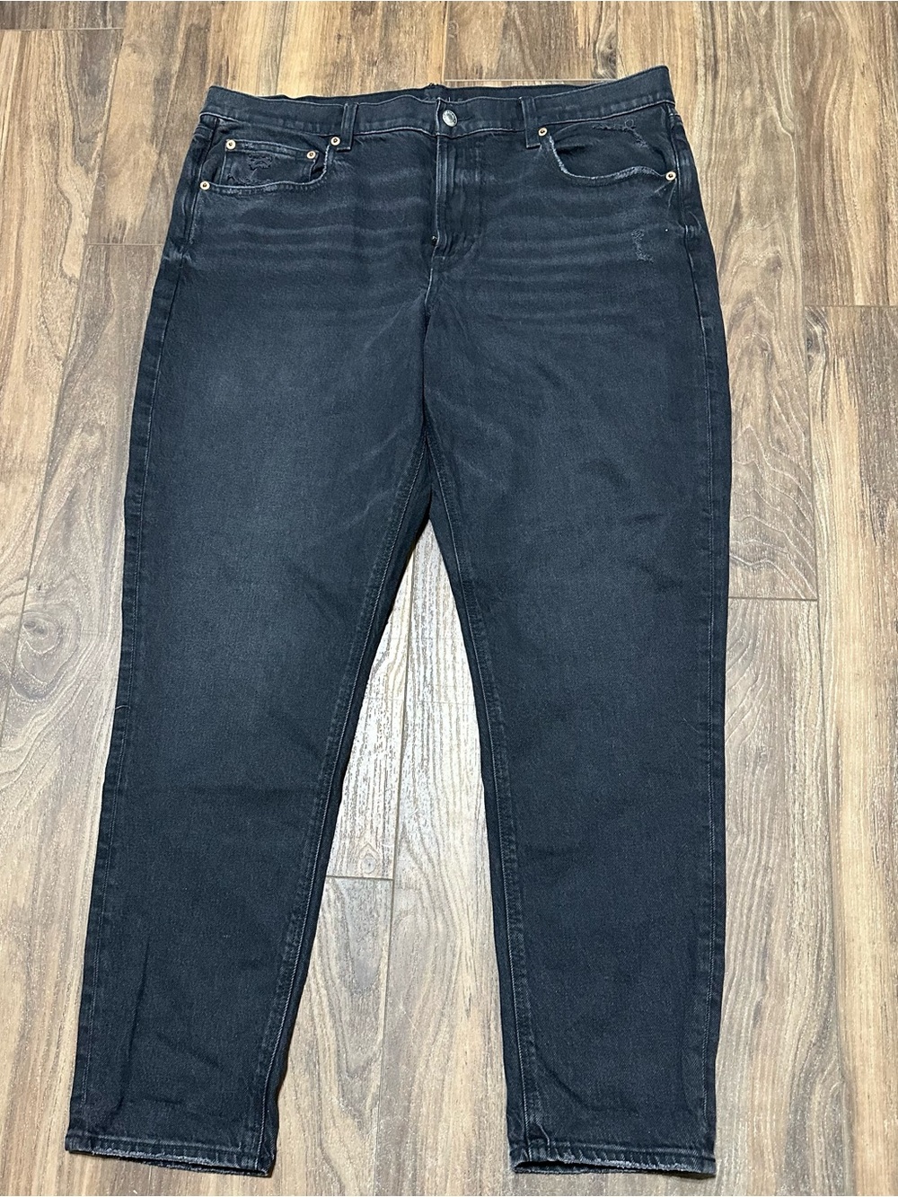 American Eagle Straight Leg Black Jeans Women’s 18 Stretch Women’s Plus